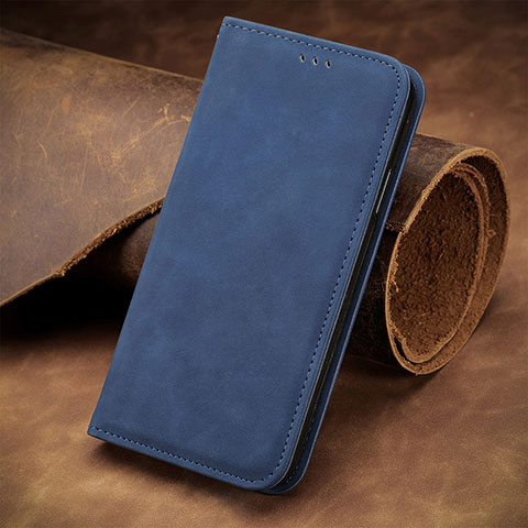 Coque Portefeuille Livre Cuir Etui Clapet S04D pour Oppo A17 Bleu