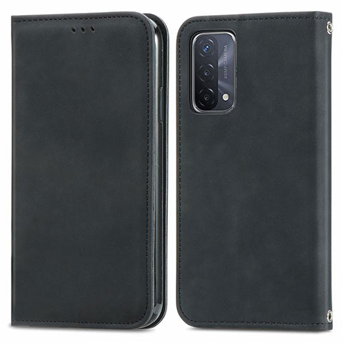 Coque Portefeuille Livre Cuir Etui Clapet S04D pour Oppo A54 5G Noir