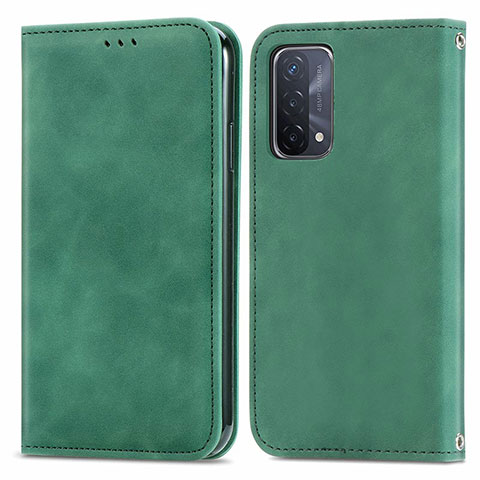 Coque Portefeuille Livre Cuir Etui Clapet S04D pour Oppo A54 5G Vert