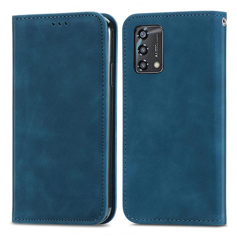 Coque Portefeuille Livre Cuir Etui Clapet S04D pour Oppo A95 4G Bleu