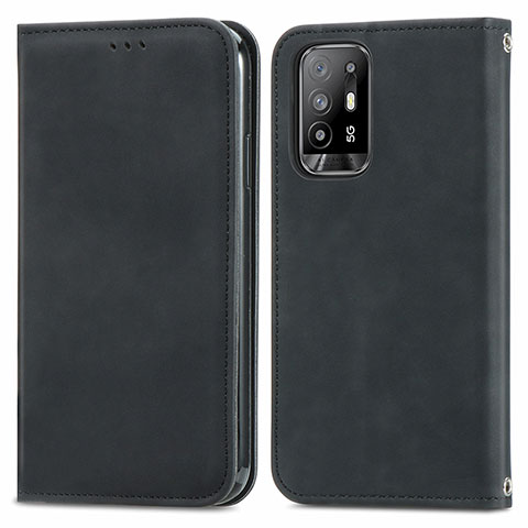 Coque Portefeuille Livre Cuir Etui Clapet S04D pour Oppo A95 5G Noir