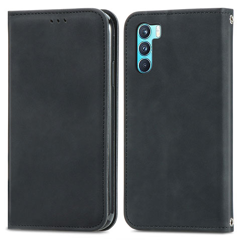 Coque Portefeuille Livre Cuir Etui Clapet S04D pour Oppo K9 Pro 5G Noir