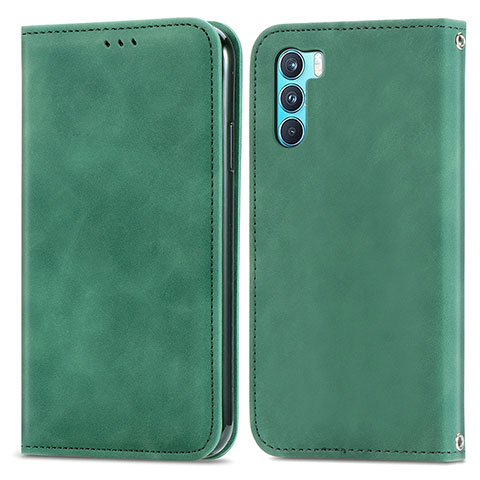 Coque Portefeuille Livre Cuir Etui Clapet S04D pour Oppo K9 Pro 5G Vert