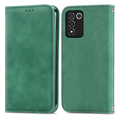 Coque Portefeuille Livre Cuir Etui Clapet S04D pour Oppo K9S 5G Vert