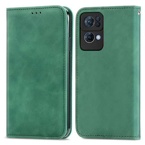 Coque Portefeuille Livre Cuir Etui Clapet S04D pour Oppo Reno7 Pro 5G Vert