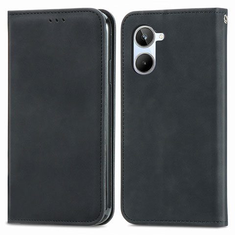 Coque Portefeuille Livre Cuir Etui Clapet S04D pour Realme 10 4G Noir