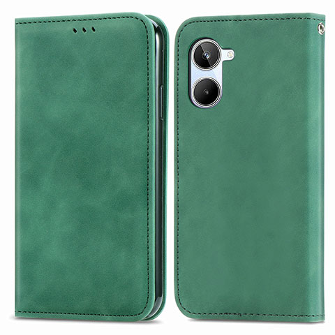 Coque Portefeuille Livre Cuir Etui Clapet S04D pour Realme 10 4G Vert