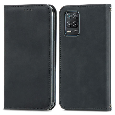 Coque Portefeuille Livre Cuir Etui Clapet S04D pour Realme 8 5G Noir