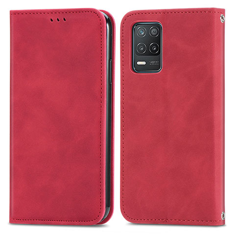 Coque Portefeuille Livre Cuir Etui Clapet S04D pour Realme 8 5G Rouge