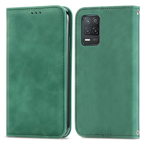 Coque Portefeuille Livre Cuir Etui Clapet S04D pour Realme 9 5G India Vert