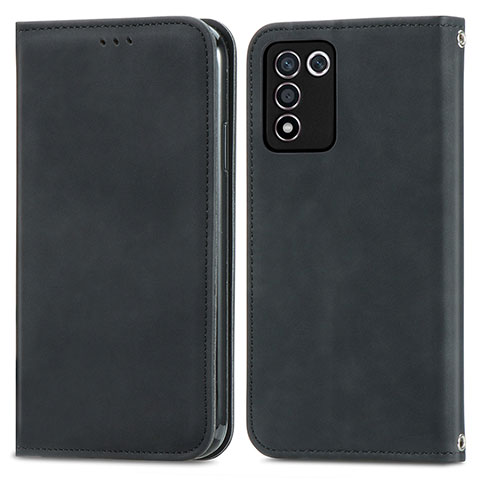 Coque Portefeuille Livre Cuir Etui Clapet S04D pour Realme 9 SE 5G Noir