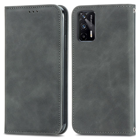 Coque Portefeuille Livre Cuir Etui Clapet S04D pour Realme GT 5G Gris