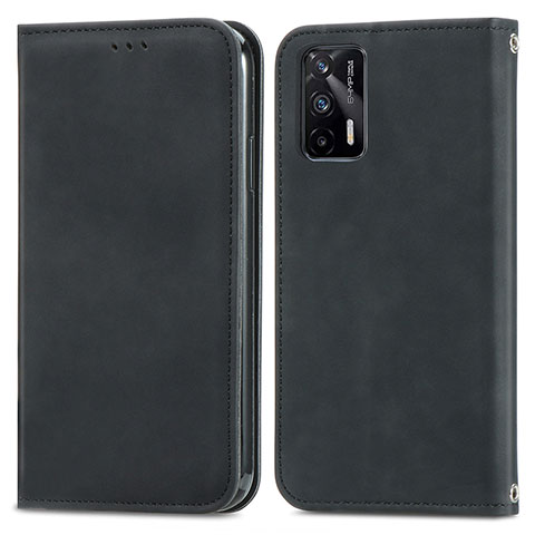 Coque Portefeuille Livre Cuir Etui Clapet S04D pour Realme GT 5G Noir