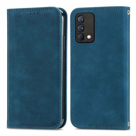 Coque Portefeuille Livre Cuir Etui Clapet S04D pour Realme GT Master 5G Bleu