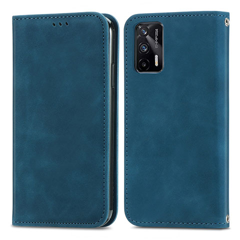 Coque Portefeuille Livre Cuir Etui Clapet S04D pour Realme GT Neo 5G Bleu