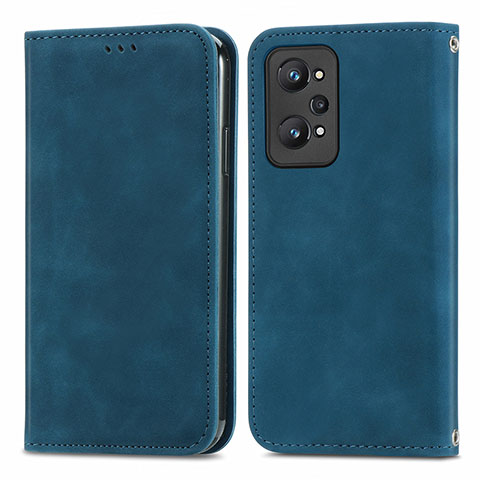 Coque Portefeuille Livre Cuir Etui Clapet S04D pour Realme GT Neo2 5G Bleu