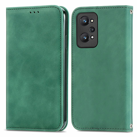 Coque Portefeuille Livre Cuir Etui Clapet S04D pour Realme GT2 5G Vert