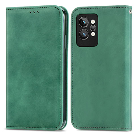 Coque Portefeuille Livre Cuir Etui Clapet S04D pour Realme GT2 Pro 5G Vert