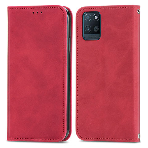 Coque Portefeuille Livre Cuir Etui Clapet S04D pour Realme V11s 5G Rouge