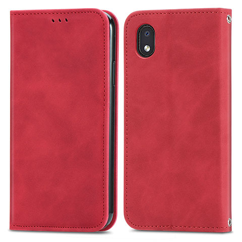 Coque Portefeuille Livre Cuir Etui Clapet S04D pour Samsung Galaxy A01 Core Rouge