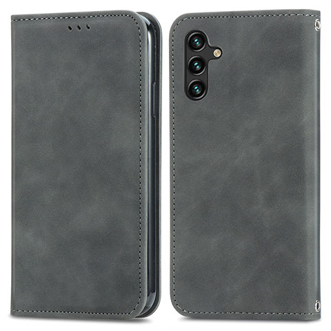 Coque Portefeuille Livre Cuir Etui Clapet S04D pour Samsung Galaxy A04s Gris