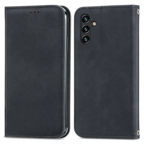 Coque Portefeuille Livre Cuir Etui Clapet S04D pour Samsung Galaxy A04s Noir