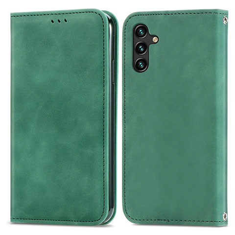 Coque Portefeuille Livre Cuir Etui Clapet S04D pour Samsung Galaxy A04s Vert