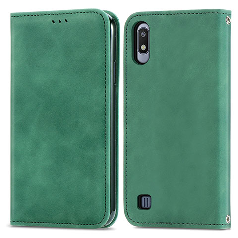 Coque Portefeuille Livre Cuir Etui Clapet S04D pour Samsung Galaxy A10 Vert