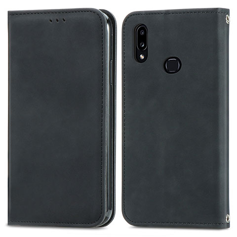 Coque Portefeuille Livre Cuir Etui Clapet S04D pour Samsung Galaxy A10s Noir