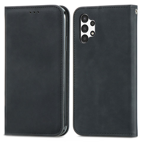 Coque Portefeuille Livre Cuir Etui Clapet S04D pour Samsung Galaxy A13 4G Noir