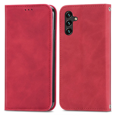 Coque Portefeuille Livre Cuir Etui Clapet S04D pour Samsung Galaxy A13 5G Rouge