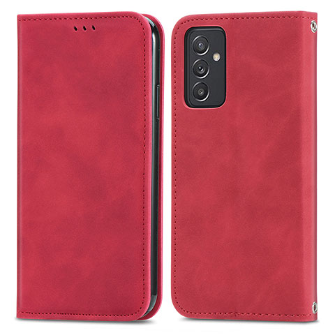 Coque Portefeuille Livre Cuir Etui Clapet S04D pour Samsung Galaxy A25 5G Rouge