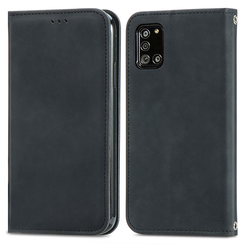 Coque Portefeuille Livre Cuir Etui Clapet S04D pour Samsung Galaxy A31 Noir