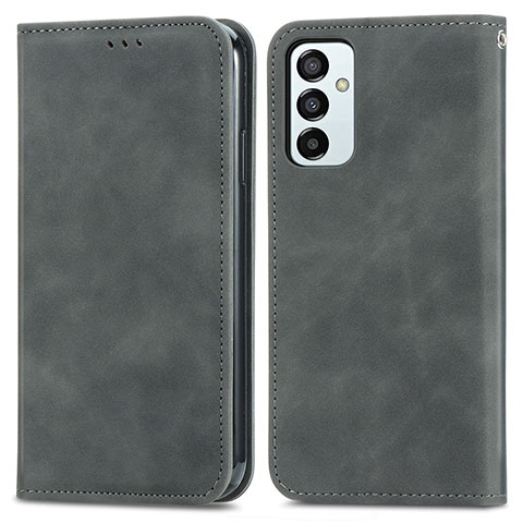 Coque Portefeuille Livre Cuir Etui Clapet S04D pour Samsung Galaxy F23 5G Gris