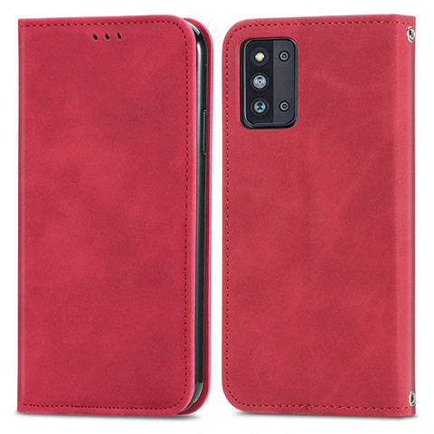 Coque Portefeuille Livre Cuir Etui Clapet S04D pour Samsung Galaxy F52 5G Rouge
