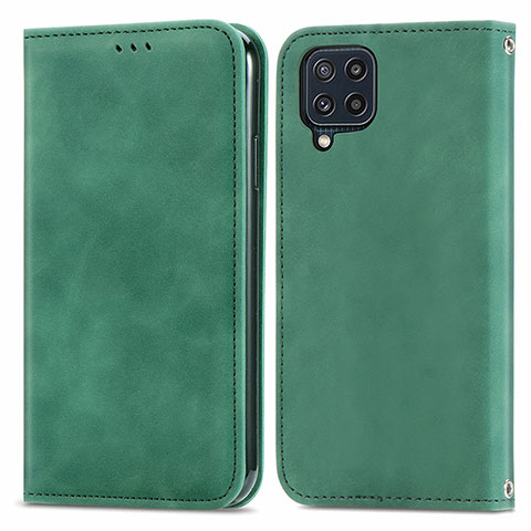 Coque Portefeuille Livre Cuir Etui Clapet S04D pour Samsung Galaxy M32 4G Vert