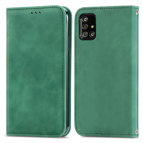 Coque Portefeuille Livre Cuir Etui Clapet S04D pour Samsung Galaxy M40S Vert