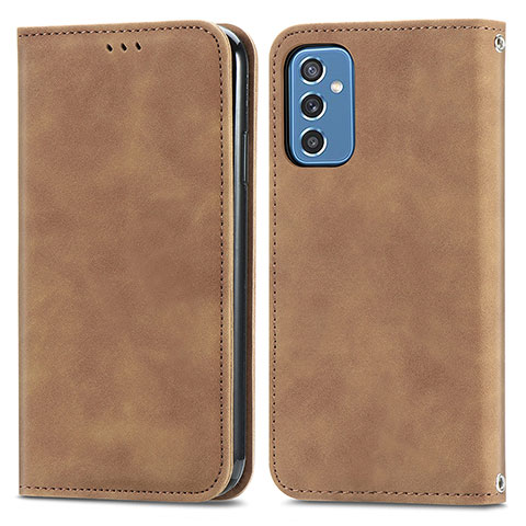 Coque Portefeuille Livre Cuir Etui Clapet S04D pour Samsung Galaxy M52 5G Marron