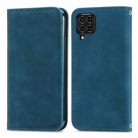 Coque Portefeuille Livre Cuir Etui Clapet S04D pour Samsung Galaxy M62 4G Bleu