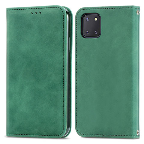 Coque Portefeuille Livre Cuir Etui Clapet S04D pour Samsung Galaxy Note 10 Lite Vert