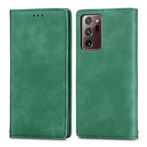 Coque Portefeuille Livre Cuir Etui Clapet S04D pour Samsung Galaxy Note 20 Ultra 5G Vert