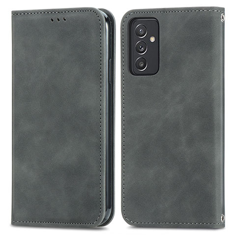 Coque Portefeuille Livre Cuir Etui Clapet S04D pour Samsung Galaxy Quantum4 5G Gris