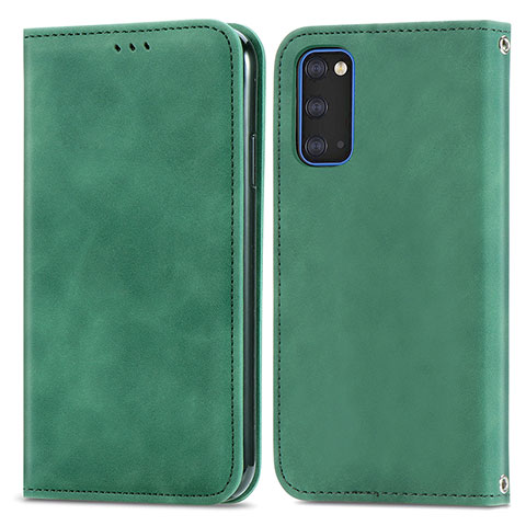 Coque Portefeuille Livre Cuir Etui Clapet S04D pour Samsung Galaxy S20 5G Vert