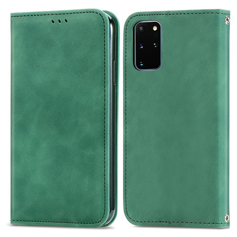 Coque Portefeuille Livre Cuir Etui Clapet S04D pour Samsung Galaxy S20 Plus 5G Vert