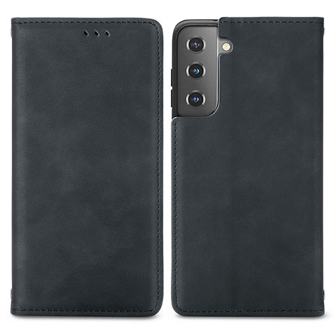 Coque Portefeuille Livre Cuir Etui Clapet S04D pour Samsung Galaxy S21 FE 5G Noir