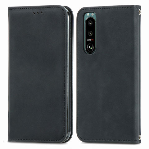 Coque Portefeuille Livre Cuir Etui Clapet S04D pour Sony Xperia 5 IV Noir