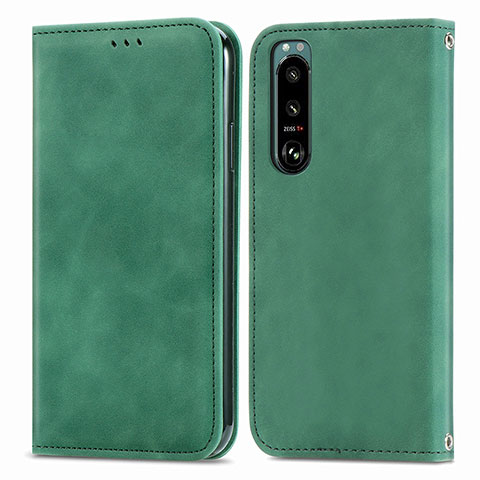 Coque Portefeuille Livre Cuir Etui Clapet S04D pour Sony Xperia 5 IV Vert