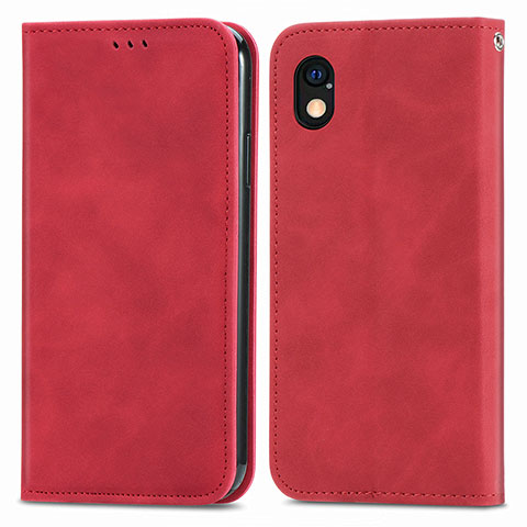 Coque Portefeuille Livre Cuir Etui Clapet S04D pour Sony Xperia Ace III SOG08 Rouge