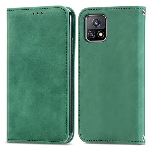 Coque Portefeuille Livre Cuir Etui Clapet S04D pour Vivo Y31s 5G Vert