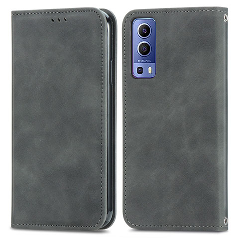 Coque Portefeuille Livre Cuir Etui Clapet S04D pour Vivo Y52 5G Rouge